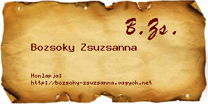 Bozsoky Zsuzsanna névjegykártya