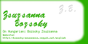 zsuzsanna bozsoky business card